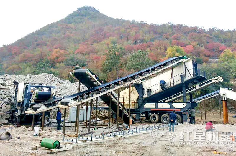 江苏南通时产100吨石料生产现场